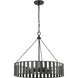 Stella 6 Light 24 inch Matte Black Chandelier Ceiling Light